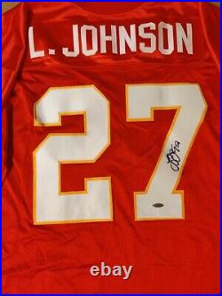 Larry Johnson Signed KANSAS CITY PRO Jersey COA TRISTAR Chiefs#27 EXTREMELY RARE