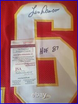 Len Dawson #16 Signed Jersey XL Kansas City Chiefs JSA Certified