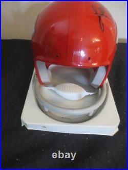 Len Dawson HOF87 Kansas City Chiefs Autograph Signed Throwback Mini Helmet JSA