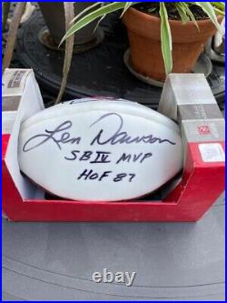 Len Dawson Kansas City Chiefs NFL SB IV MVP HOF 87 Signed Football-STILL IN BOX