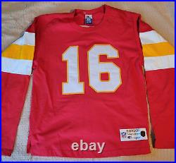 Len Dawson Kansas City Chiefs signed Vintage 90s Champion Throwback jersey HOF79