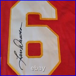 Len Dawson Kansas City Chiefs signed Vintage 90s Champion Throwback jersey HOF79