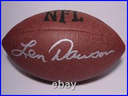 Len Dawson Signed Autographed NFL Football & Coa Kc Kansas City Chiefs Sb IV Mvp