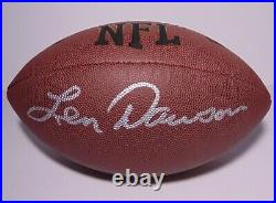 Len Dawson Signed Autographed NFL Football & Coa Kc Kansas City Chiefs Sb IV Mvp