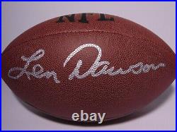 Len Dawson Signed Autographed NFL Football & Coa Kc Kansas City Chiefs Sb IV Mvp