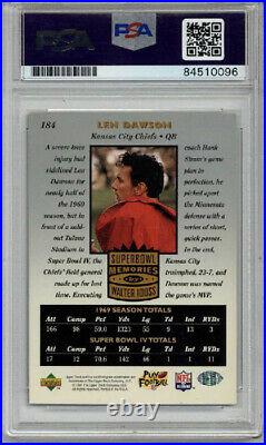 Len Dawson Signed Autographed Upper Deck Legends #184 Kansas City Chiefs Psa/dna