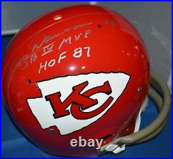 Len Dawson Signed Full Size Tk Helmet Kansas City Chiefs Hof 87 Sb IV Mvp Jsa