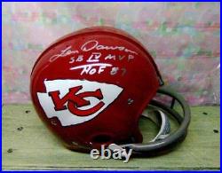 Len Dawson Signed T/b Kansas City Chiefs Rk Helmet Hof87 Rare