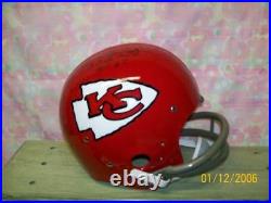 Len Dawson Signed T/b Kansas City Chiefs Tk Helmet Hof87