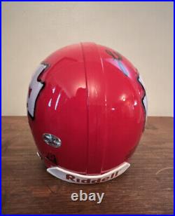 Len Dawson signed Kansas City Chiefs mini Football helmet HOF Inscription