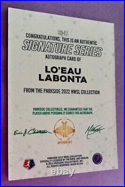 Lo'eau Labonta 2022 Parkside NWSL SIGNATURE SERIES FOIL AUTO Card 1/1 KC CURRENT