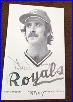 Lot of 6 Signed Kansas City Royals Team Photo Postcards 1970s Splittorff Busby +