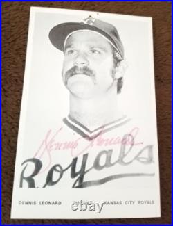 Lot of 6 Signed Kansas City Royals Team Photo Postcards 1970s Splittorff Busby +