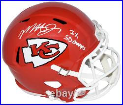 MECOLE HARDMAN SIGNED KANSAS CITY CHIEFS FULL SIZE SPEED HELMET With 3X SB CHAMPS