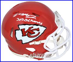 MECOLE HARDMAN SIGNED KANSAS CITY CHIEFS SPEED MINI HELMET With 3X SB CHAMPS