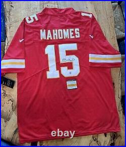 MVP Patrick Mahomes Signed Kansas City Chiefs Red Nike On Field Jersey with COA