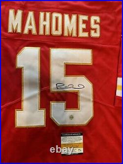 MVP Patrick Mahomes Signed Kansas City Chiefs Red Nike On Field Jersey with COA