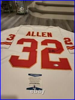 Marcus Allen Autographed/Signed Jersey Beckett COA Kansas City Chiefs HOF