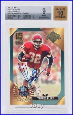 Marcus Allen Kansas City Chiefs Signed 2003 Topps Series 1 #MA BGS rated 9 Card