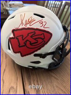 Marcus Allen Signed Kansas City Chiefs Full Size White Eclipse Helmet BAS Cert