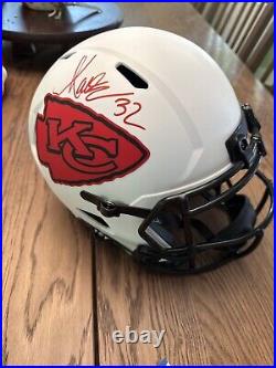 Marcus Allen Signed Kansas City Chiefs Full Size White Eclipse Helmet BAS Cert