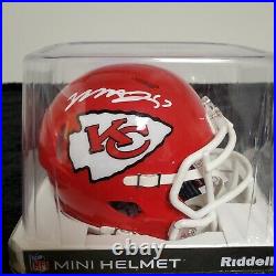 Mecole Hardman Autographed Kansas City Chiefs Speed Mini Helmet Jsa