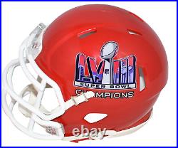 Mecole Hardman Signed Kansas City Chiefs Super Bowl LVIII Mini Helmet Beckett
