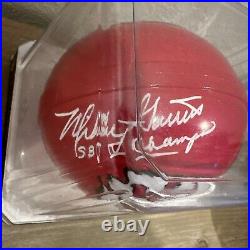 Mike Garrett Kansas City Chiefs Signed Mini Helmet Tri Star