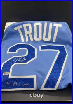Mike Trout 2012 All Star Authentic Signed Jersey Kansas City MLB COA