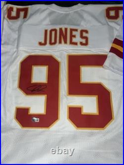 NFL Auto Kansas City Chiefs Chris Jones Signed Jersey Autograph COA BAS