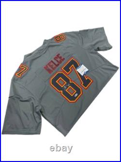 NFL Grey Jersey Travis Kelce Kansas City Chiefs Hand Signed Autographed BAS COA