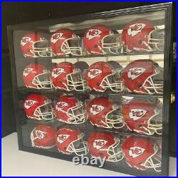 NFL Hall of Fame Kansas City Chiefs Signed Mini Helmet Collection with Case RARE