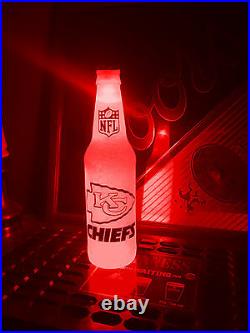 NFL Kansas City Chiefs Football 12 oz Beer Bottle Light LED Bar lamp sign ticket