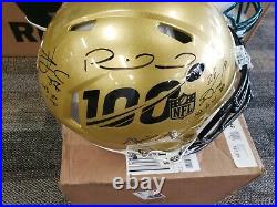 NFL Kansas City Chiefs Signed Gold Helmet Super Bowl LE 14/19 Mahomes Hill Kelce
