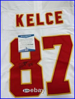 NFL Travis Kelce Kansas City Chiefs team Jersey Signed Autographed BAS COA