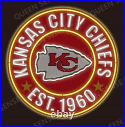 New Kansas City Chiefs 1960 Neon Light Lamp Sign 24x24 With HD Vivid Printing