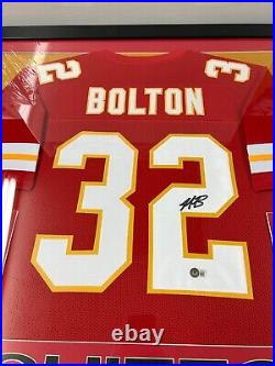 Nick Bolton Of The KANSAS City Chiefs Autographed Framed Jersey COA