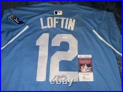 Nick Loftin Signed Kansas City Royals Jersey Star Slugger JSA Auth #2