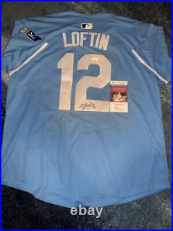 Nick Loftin Signed Kansas City Royals Jersey Star Slugger JSA Auth #2