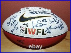 Nike 1000 Woman's IWFL Game Football Team Signed Katie & Liz Sowers Kansas City