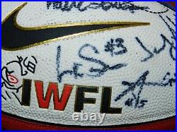 Nike 1000 Woman's IWFL Game Football Team Signed Katie & Liz Sowers Kansas City