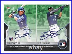 On-Card Auto # to 199 Bobby Witt Jr. /Julio Rodriguez 2022 MLB Topps Now 833A