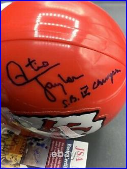 Otis Taylor Signed Kansas City Chiefs Mini Helmet SBIV Rare! JSA Coa