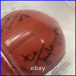 Otis Taylor Signed Kansas City Chiefs Replica Mini Helmet Authentic Signature