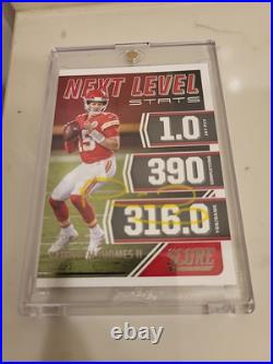 PATRICK MAHOMES 2021 Panini Score #NL2 HARD-SIGNED AUTO WithCOA Five Star Grading