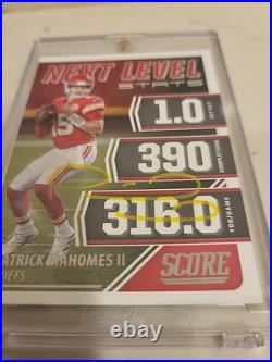 PATRICK MAHOMES 2021 Panini Score #NL2 HARD-SIGNED AUTO WithCOA Five Star Grading