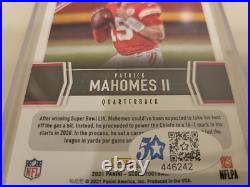 PATRICK MAHOMES 2021 Panini Score #NL2 HARD-SIGNED AUTO WithCOA Five Star Grading