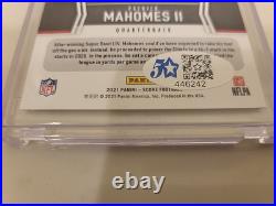 PATRICK MAHOMES 2021 Panini Score #NL2 HARD-SIGNED AUTO WithCOA Five Star Grading