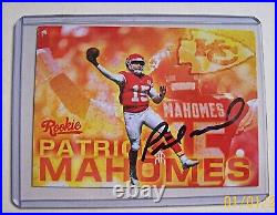 PATRICK MAHOMES Authenticated Autographed 2017 NFL Draft Card Kansas City Chiefs