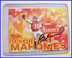 PATRICK MAHOMES Authenticated Autographed 2017 NFL Draft Card Kansas City Chiefs